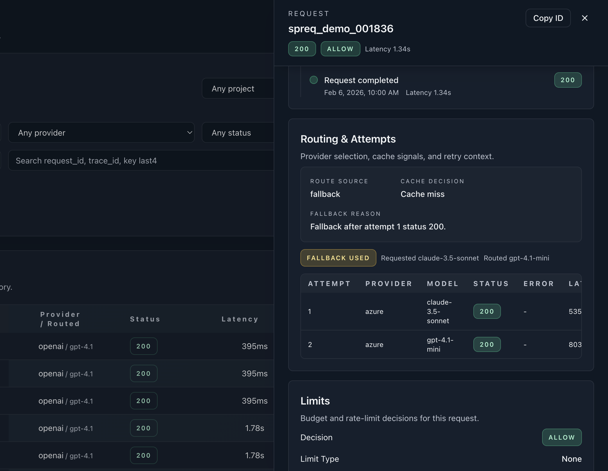 Requests view placeholder screenshot